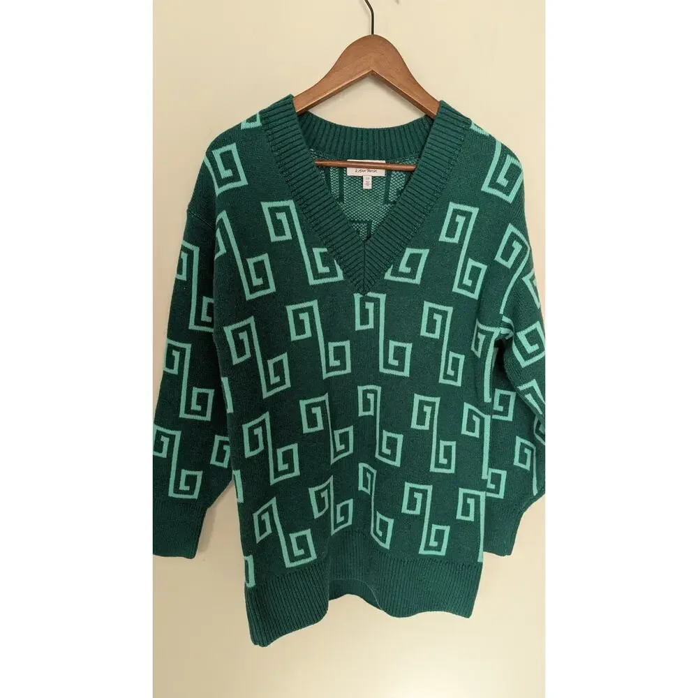 & Other Stories Oversized Wool Blend Jacquard Sweater